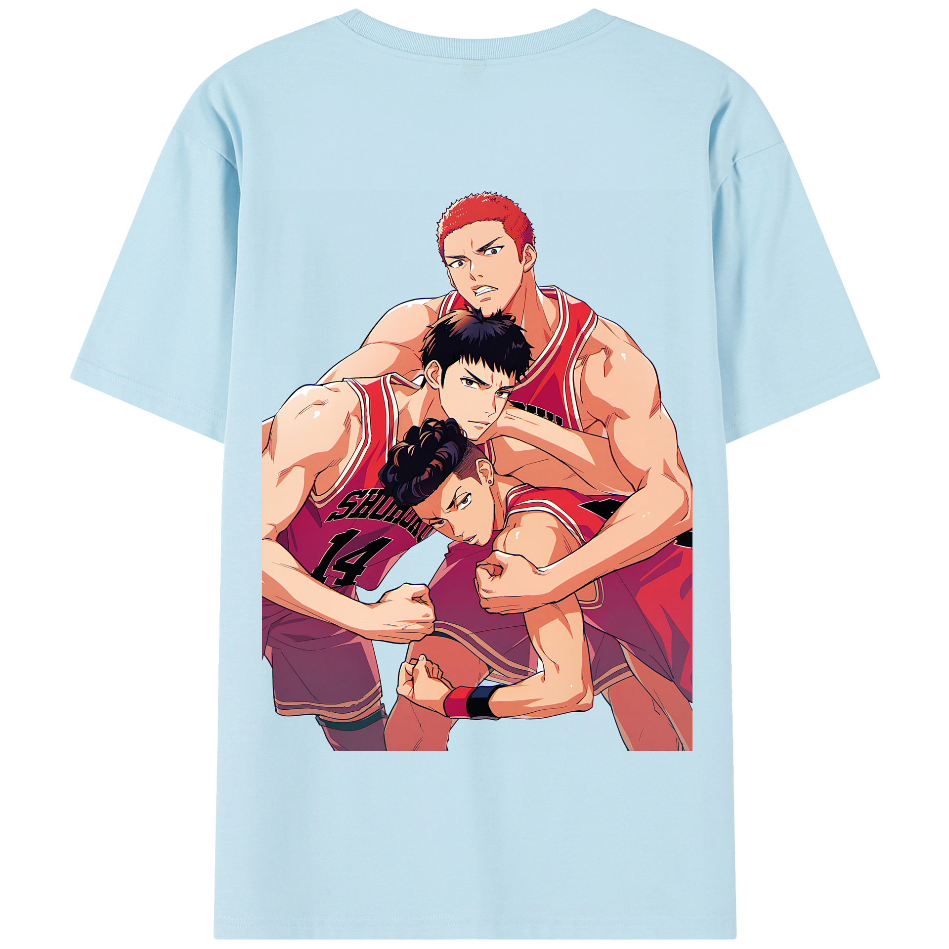 SLAM DUNK／スラムダンク 綿100％半袖Tシャツ（背面プリント）